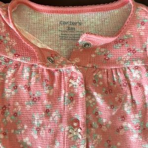 Carter’s Floral 2-Way Zip Cotton Baby Girl Footie 3M